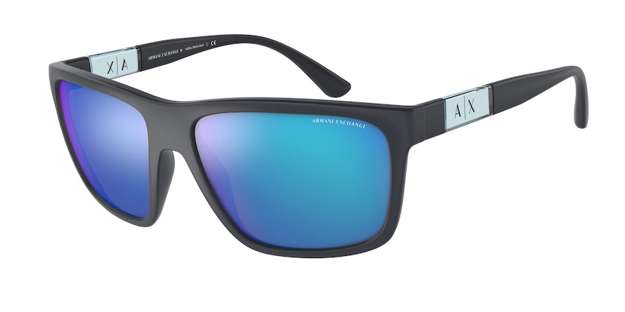 Exchange Armani AX4121S Pillow Sunglasses  818125-MATTE BLUE 59-16-140 - Color Map blue