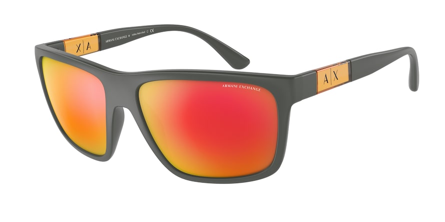 Exchange Armani AX4121S Pillow Sunglasses  81966Q-MATTE GREEN 59-16-140 - Color Map green