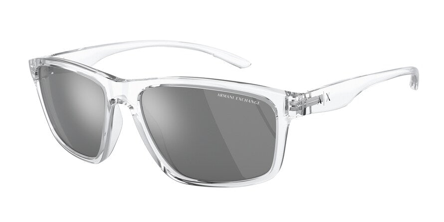 Exchange Armani AX4122SF Pillow Sunglasses  83336G-SHINY CRYSTAL 59-17-140 - Color Map clear