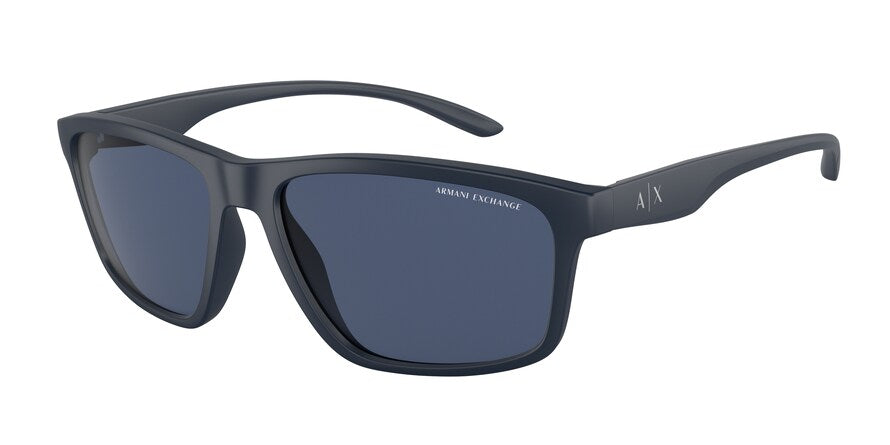 Exchange Armani AX4122S Pillow Sunglasses  818180-MATTE BLUE 59-17-140 - Color Map blue