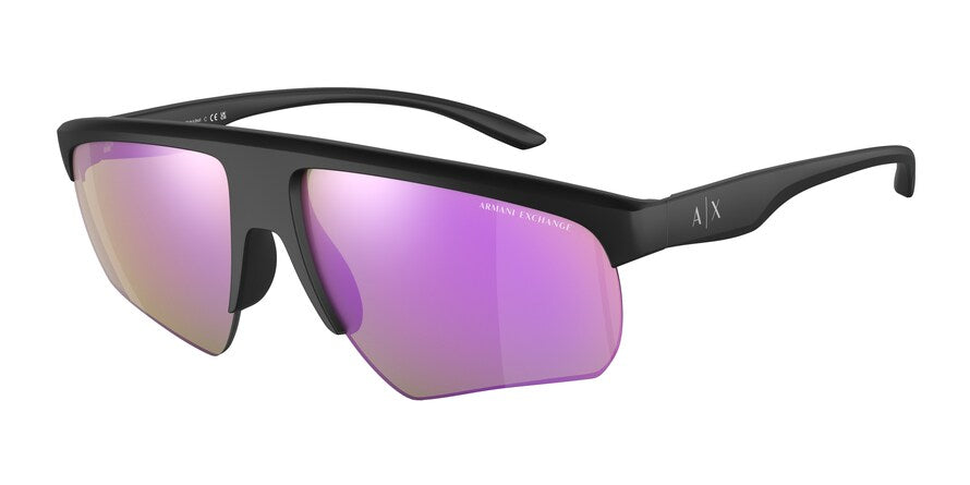 Exchange Armani AX4123S Pillow Sunglasses  80784V-MATTE BLACK 62-16-140 - Color Map black