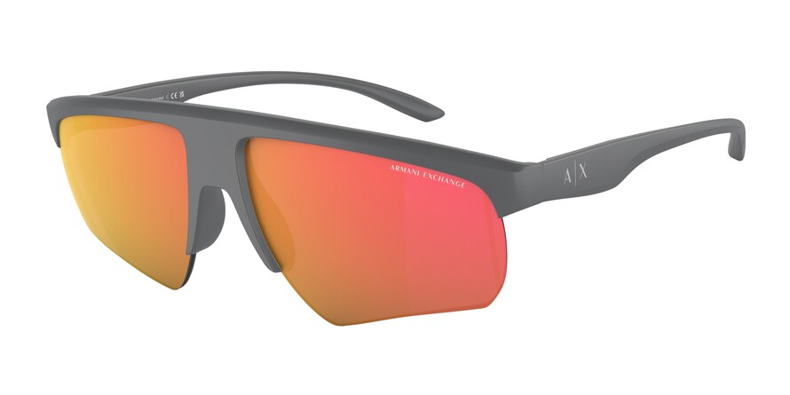 Exchange Armani AX4123S Pillow Sunglasses  82946Q-MATTE GREY 62-16-140 - Color Map grey