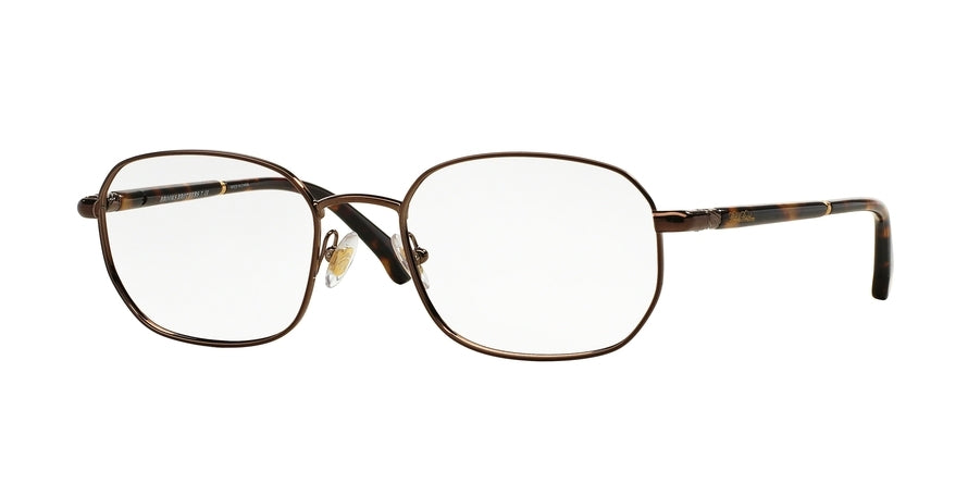 Brooks Brothers BB1015 BB1015 Irregular Eyeglasses  1553-LT BROWN 53-19-140 - Color Map brown