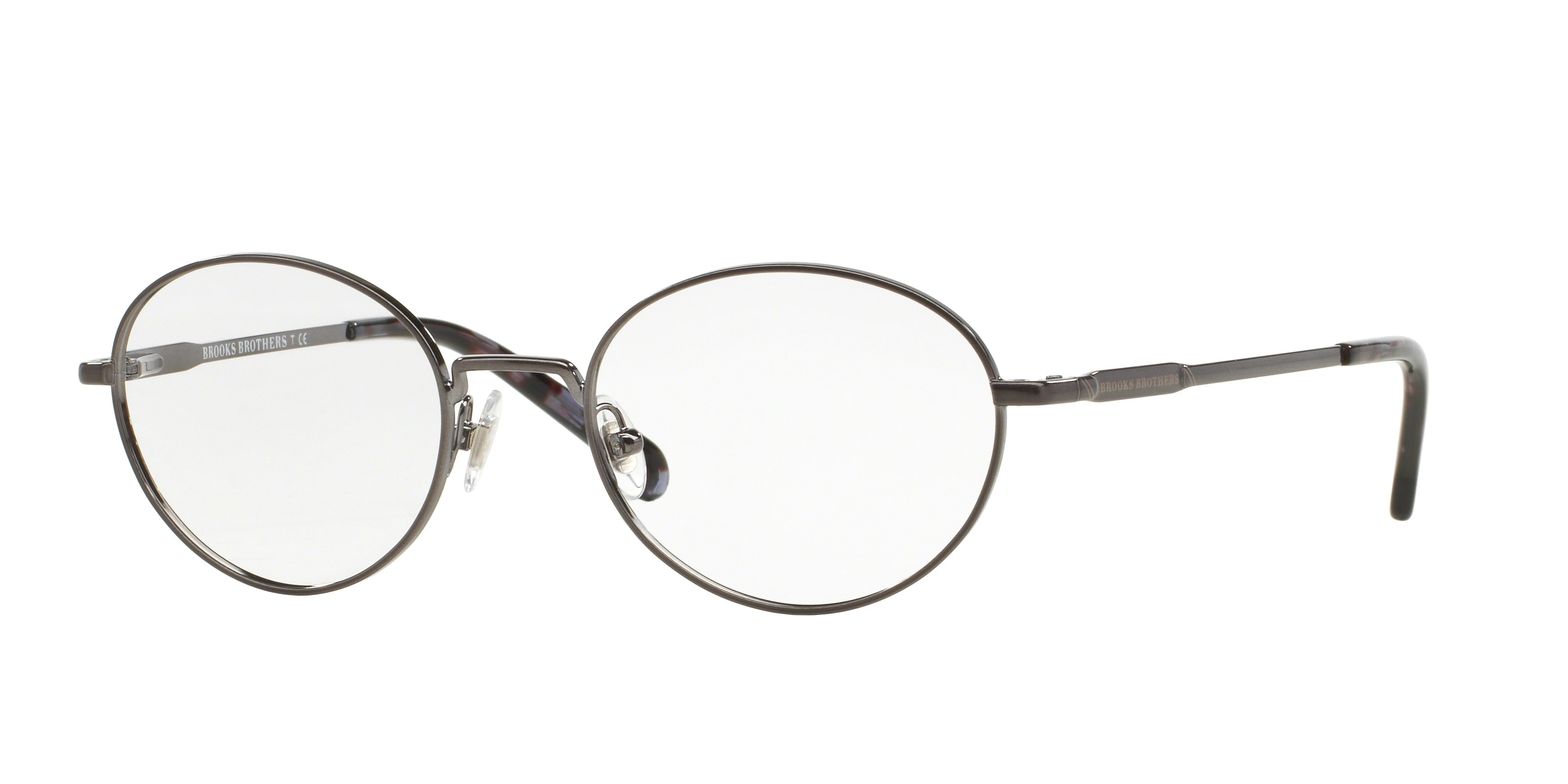 Brooks Brothers BB1032 Round Eyeglasses  1630-Brushed Gunmetal 48-140-19 - Color Map Grey
