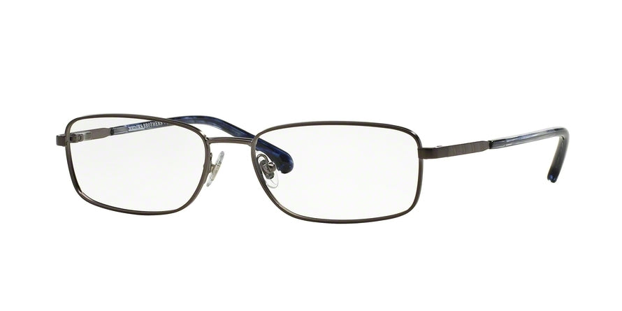 Brooks Brothers BB1036 Rectangle Eyeglasses  1221-DARK GUNMETAL 55-16-145 - Color Map gunmetal