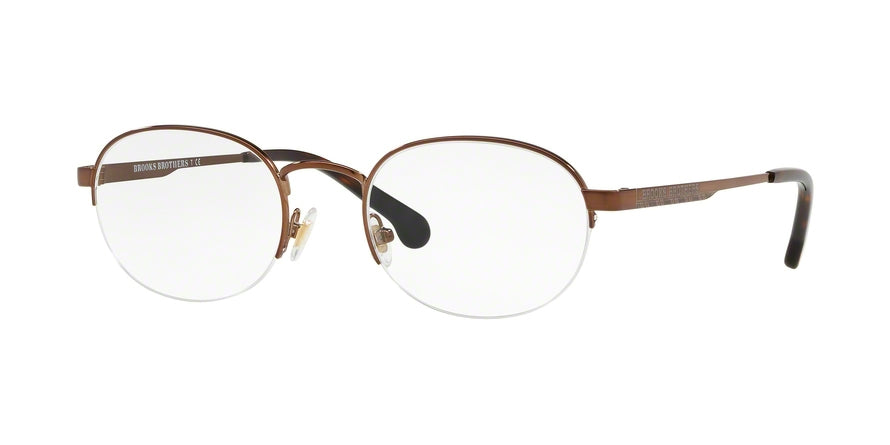 Brooks Brothers BB1056 Oval Eyeglasses  1629-BRUSHED BRONZE 51-21-140 - Color Map bronze