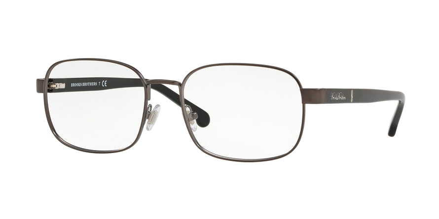 Brooks Brothers BB1059 Rectangle Eyeglasses  1221-SATIN DARK GUNMETAL 56-18-140 - Color Map gunmetal