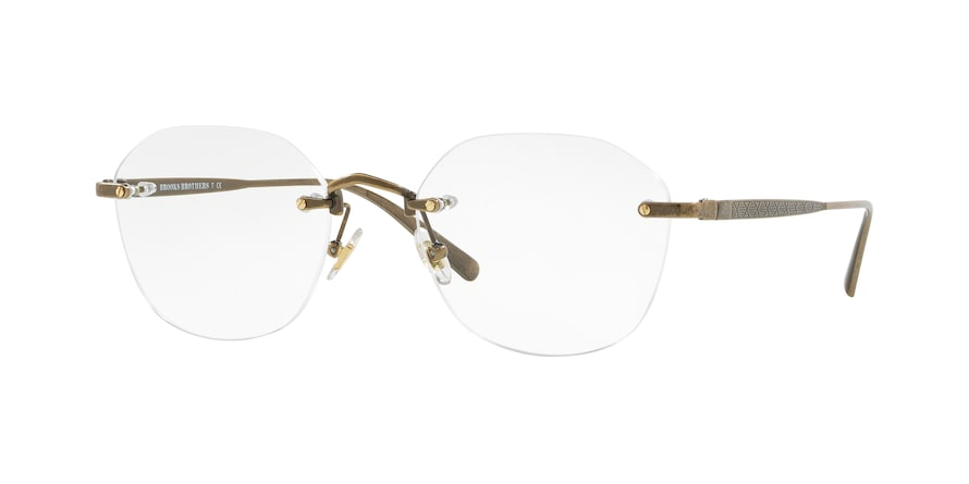 Brooks Brothers BB1062 Irregular Eyeglasses  1641-ANTIQUE BRASS 53-20-140 - Color Map brass