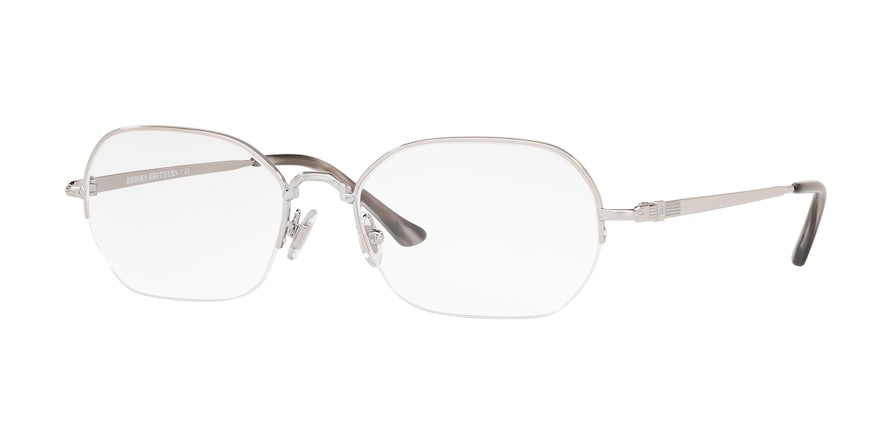 Brooks Brothers BB1066 Irregular Eyeglasses  1002-SHINY SILVER 55-18-145 - Color Map silver