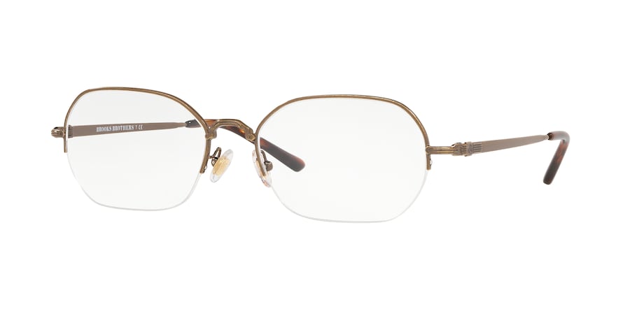 Brooks Brothers BB1066 Irregular Eyeglasses  1553-ANTIQUE GOLD 53-18-145 - Color Map gold