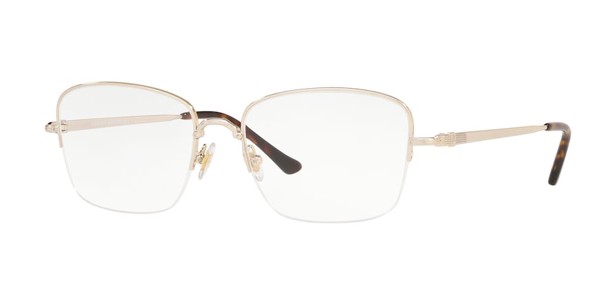 Brooks Brothers BB1067 Square Eyeglasses  1532-SHINY LIGHT GOLD 55-18-145 - Color Map gold