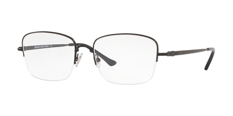 Brooks Brothers BB1067 Square Eyeglasses  1637-MATTE BLACK 55-18-145 - Color Map black