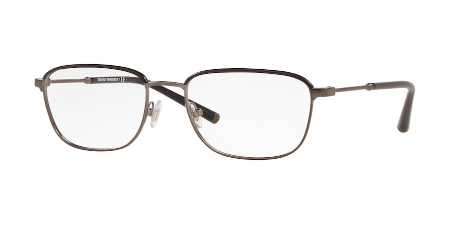 Brooks Brothers BB1070 Rectangle Eyeglasses  1006-MATTE  GUNMETAL 56-19-145 - Color Map gunmetal