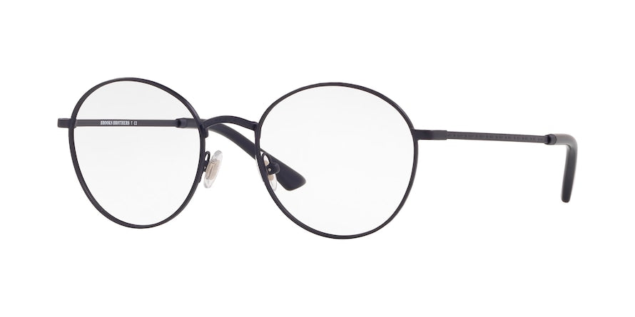 Brooks Brothers BB1074 Round Eyeglasses  1012-MATTE NAVY 51-19-145 - Color Map blue