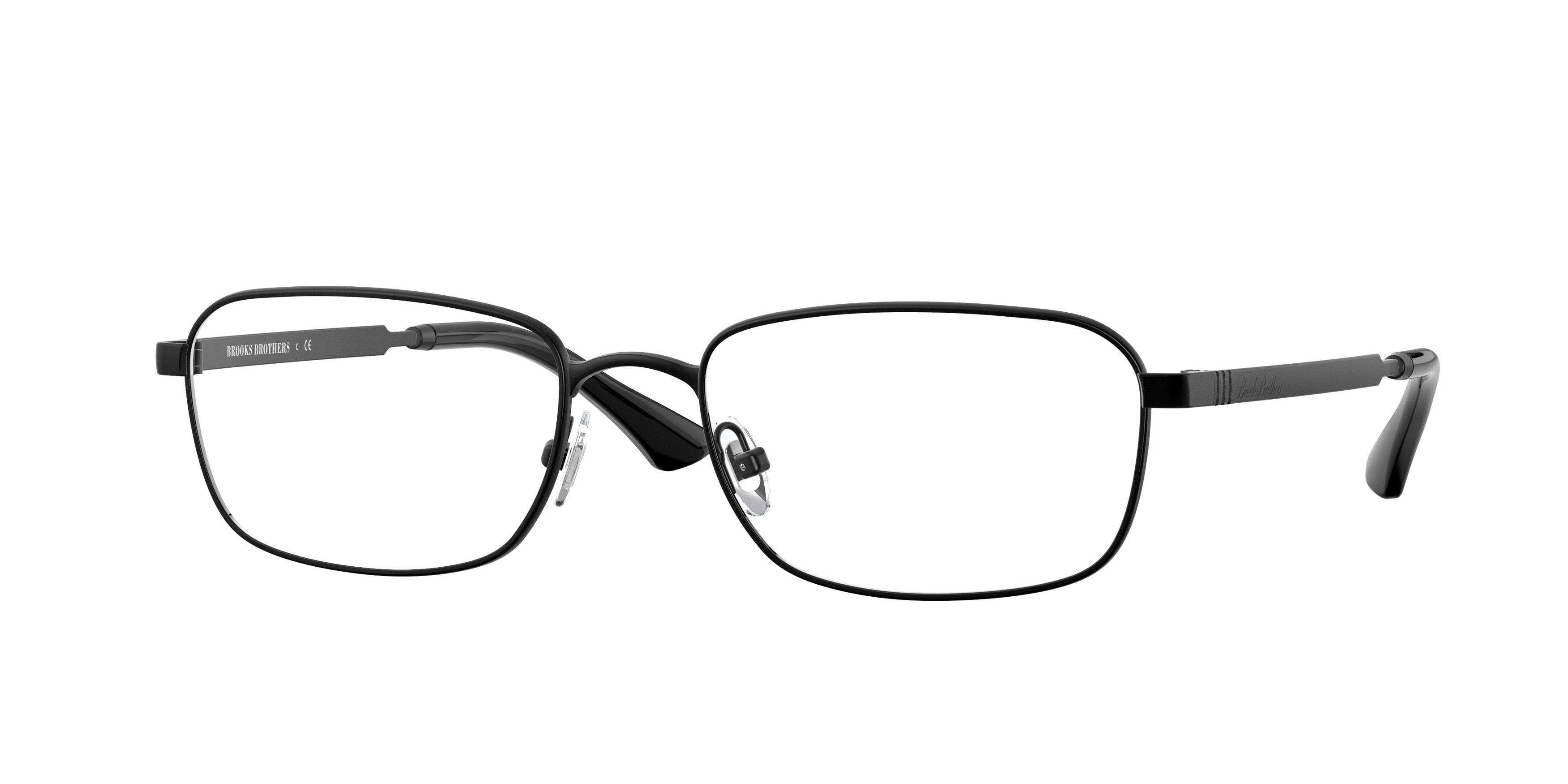 Brooks Brothers BB1080T Pillow Eyeglasses  1220T-Satin Black 55-145-18 - Color Map Black