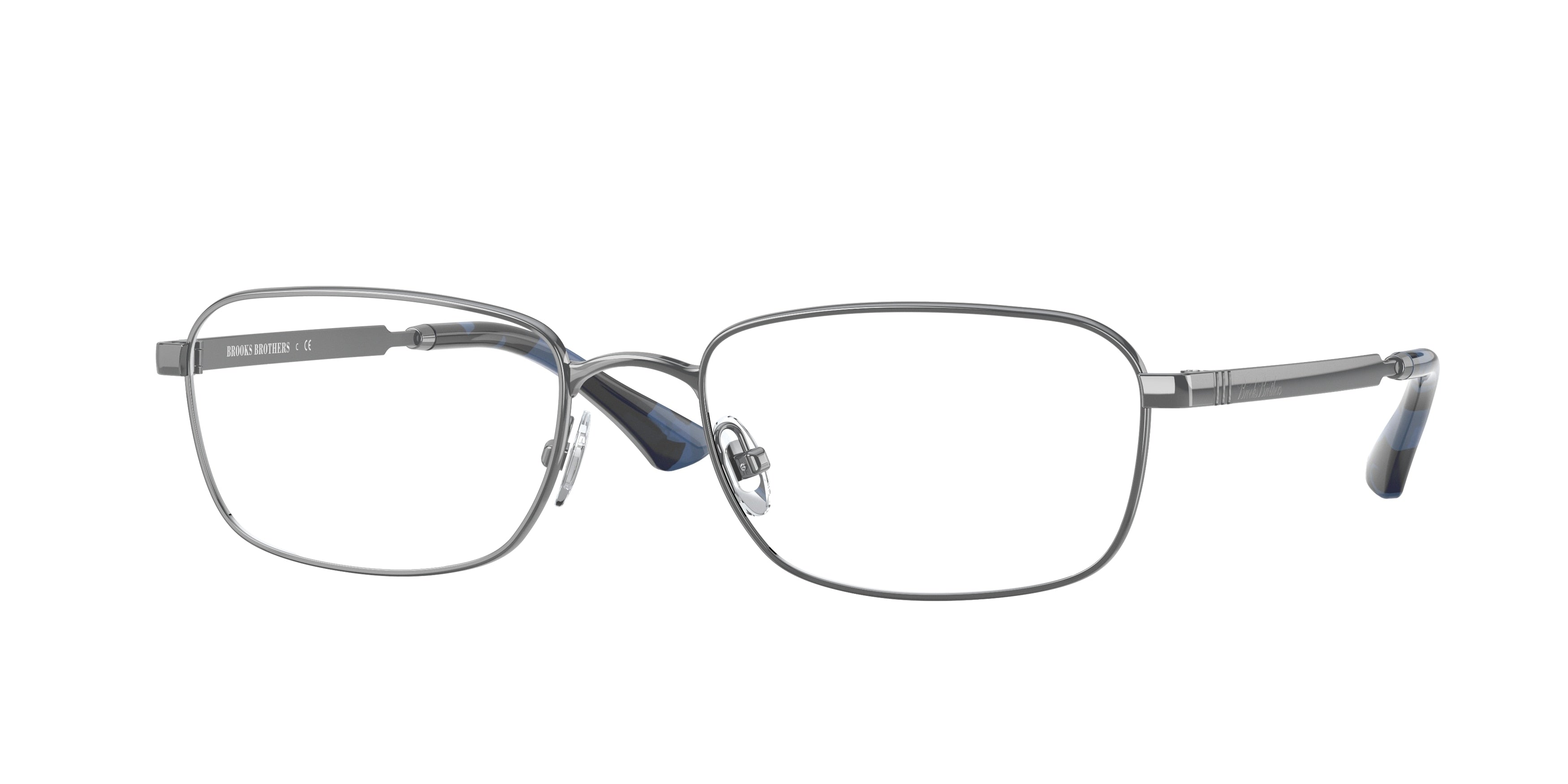 Brooks Brothers BB1080T Pillow Eyeglasses  1240T-Gunmetal 55-145-18 - Color Map Grey
