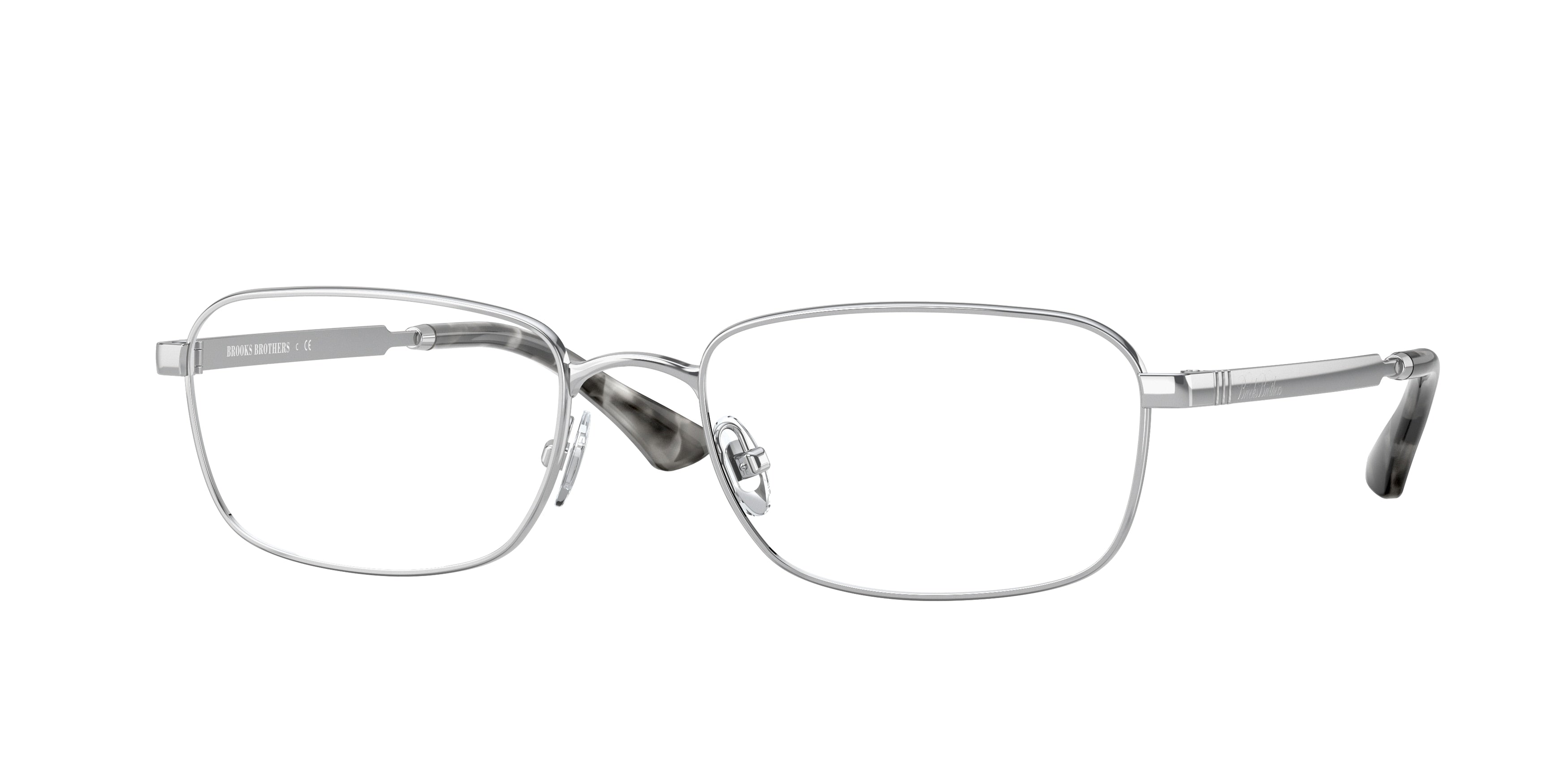 Brooks Brothers BB1080T Pillow Eyeglasses  1259T-Silver 55-145-18 - Color Map Silver