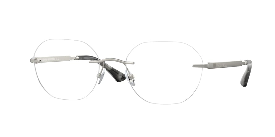 Brooks Brothers BB1081 Irregular Eyeglasses  1007-MATTE SILVER 55-20-145 - Color Map silver