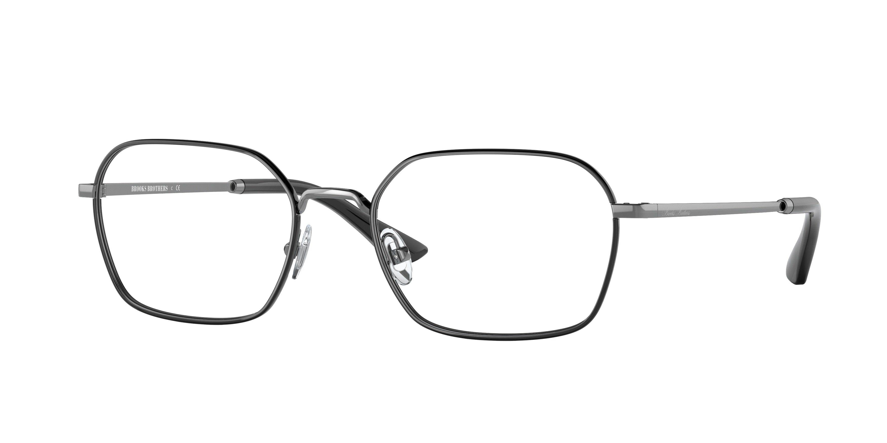 Brooks Brothers BB1090 Pillow Eyeglasses  1013-Black Windsor Rim 54-145-19 - Color Map Black