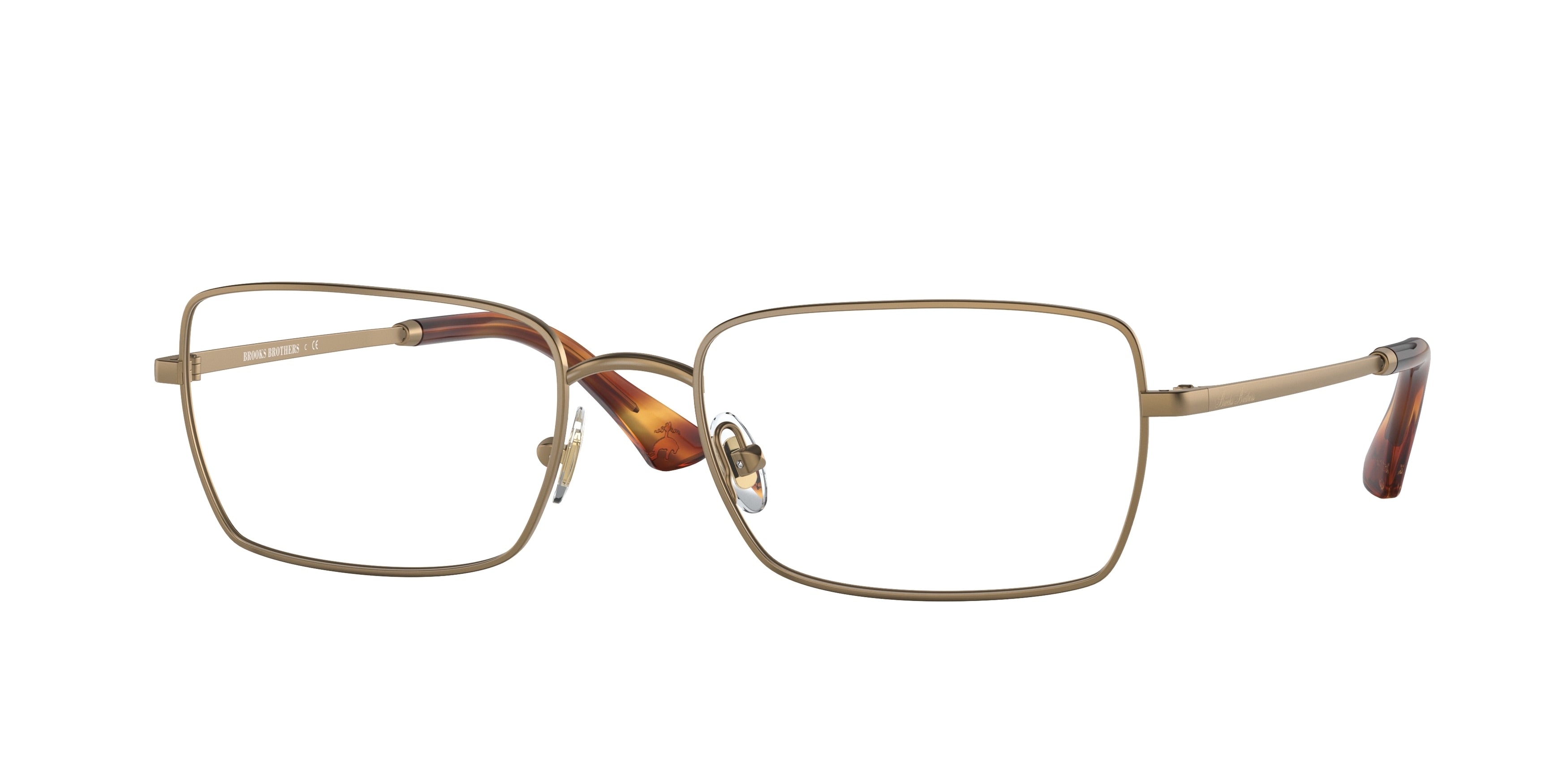 Brooks Brothers BB1092 Pillow Eyeglasses  1005-Matte Gold 55-145-18 - Color Map Gold