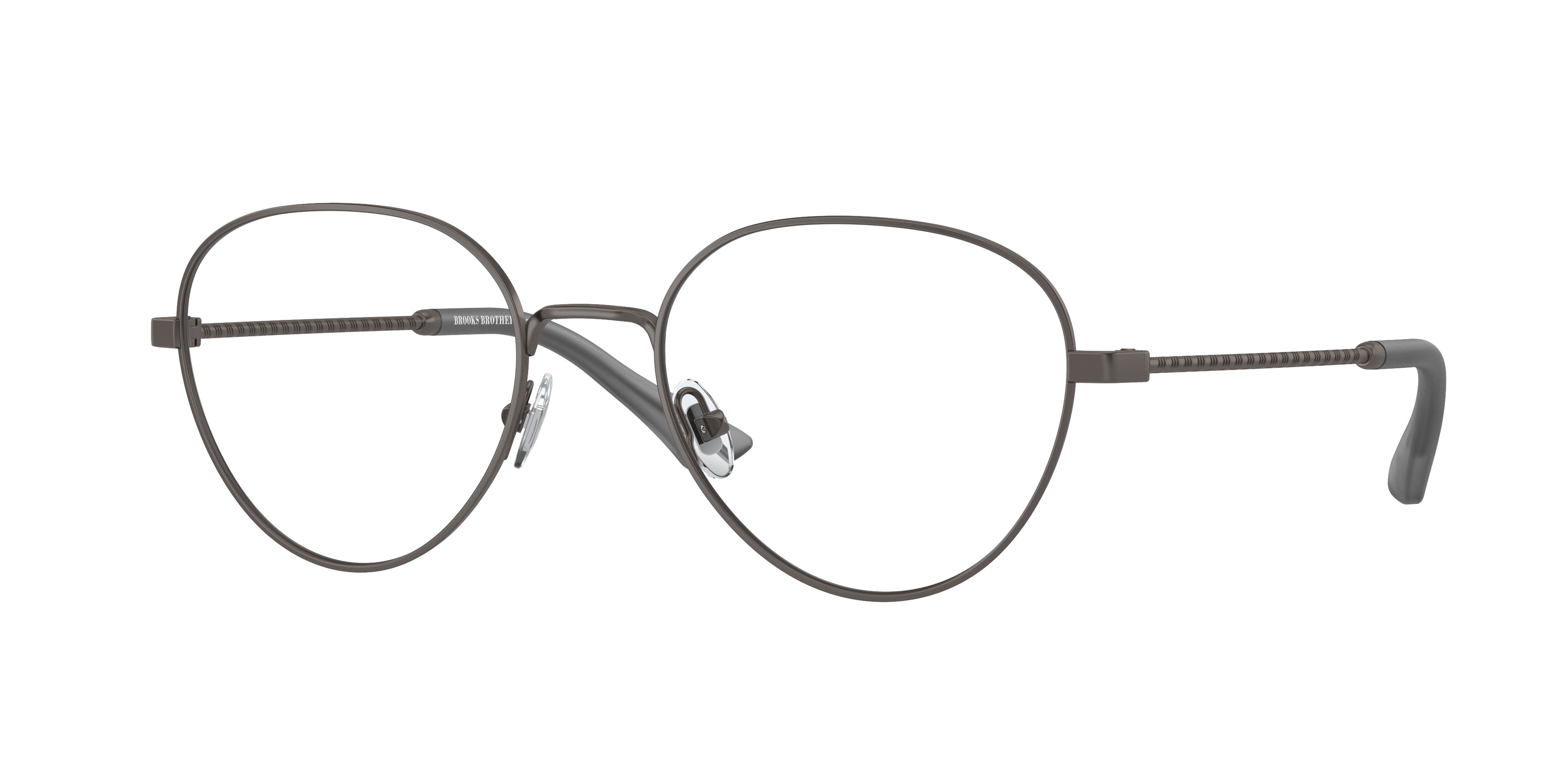 Brooks Brothers BB1093 Round Eyeglasses  1016-Matte Gunmetal 52-145-19 - Color Map Grey