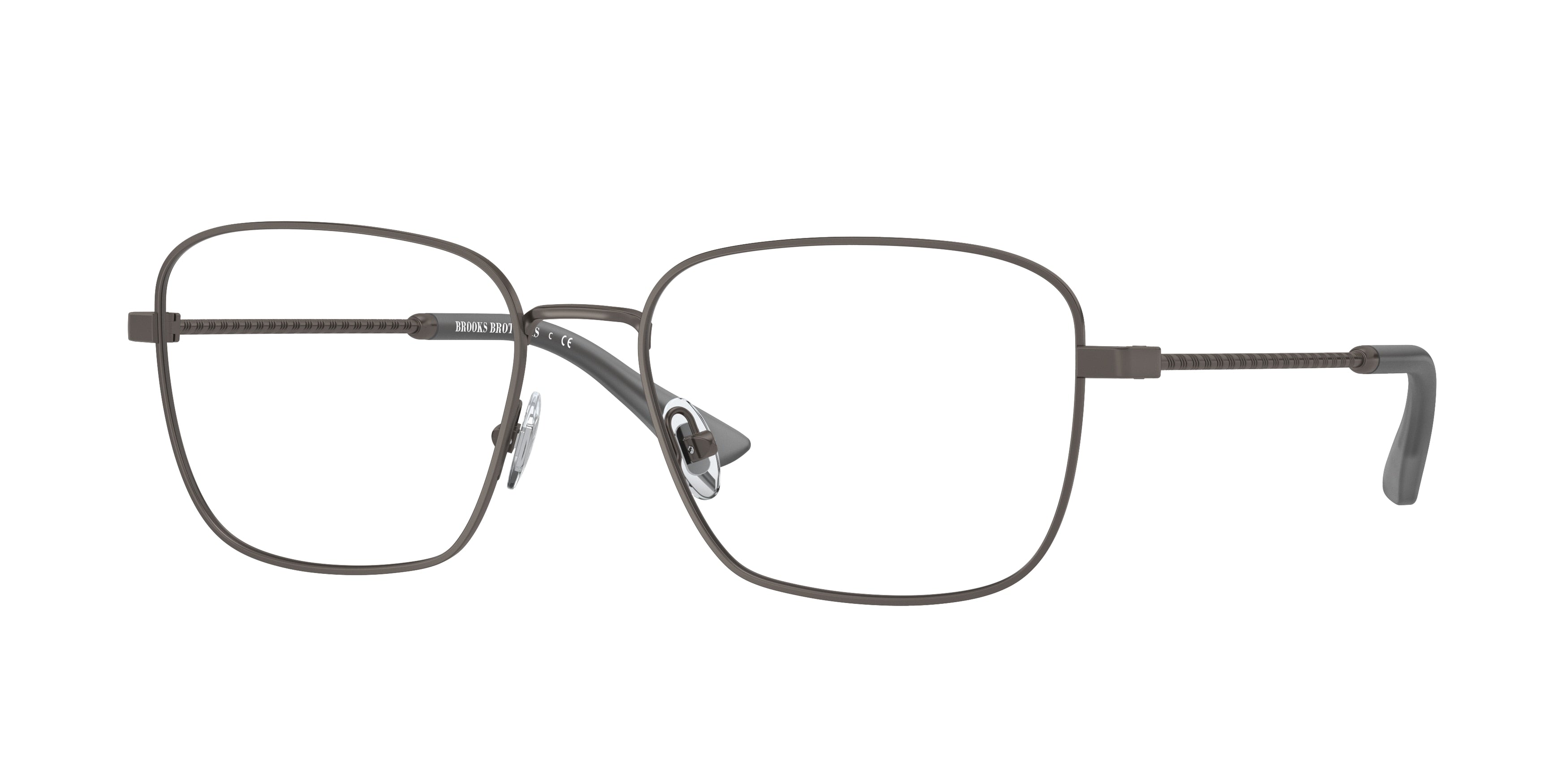Brooks Brothers BB1094 Rectangle Eyeglasses  1016-Matte Gunmetal 55-145-17 - Color Map Grey