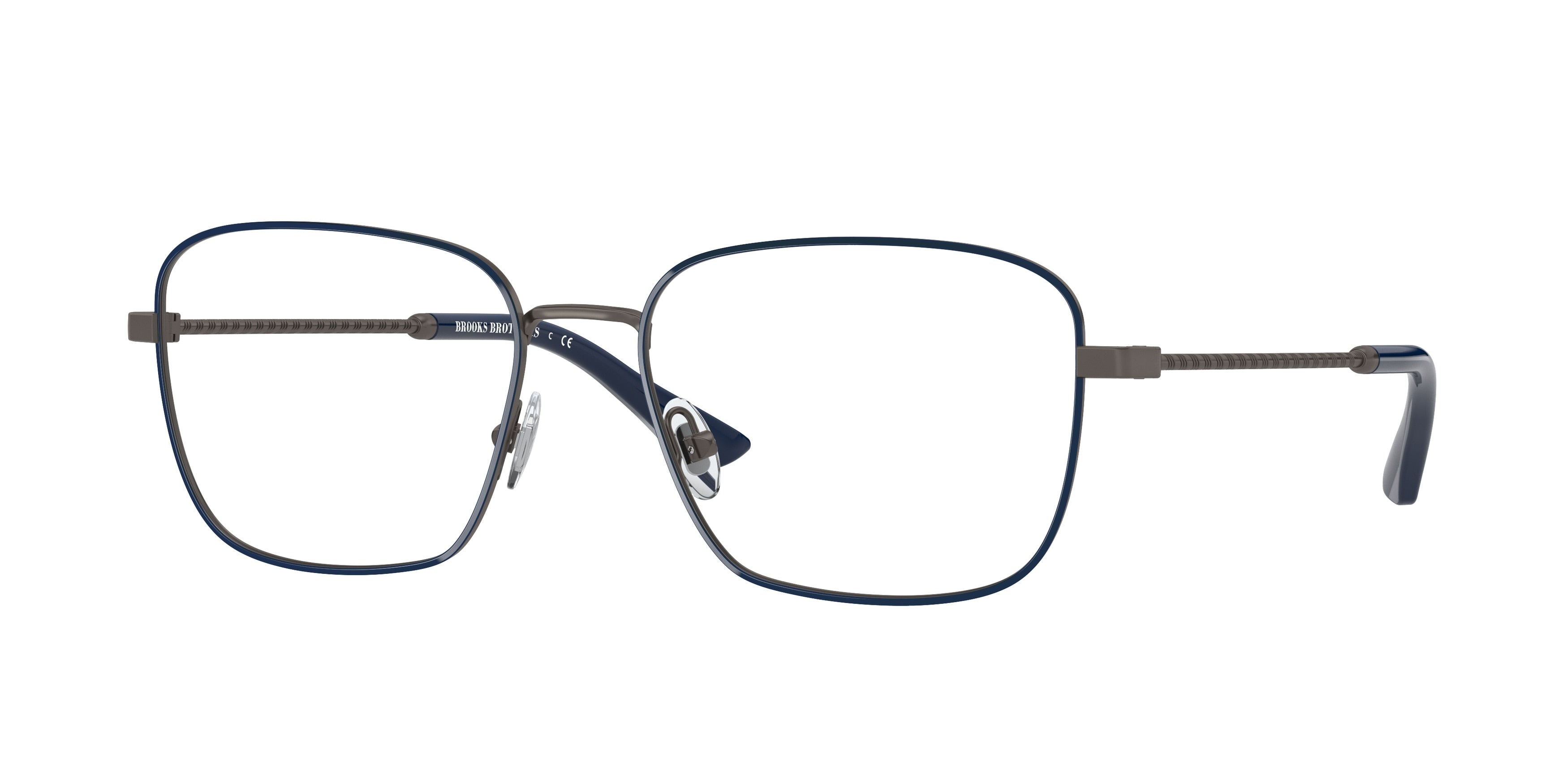 Brooks Brothers BB1094 Rectangle Eyeglasses  1019-Matte Gunmetal 55-145-17 - Color Map Grey