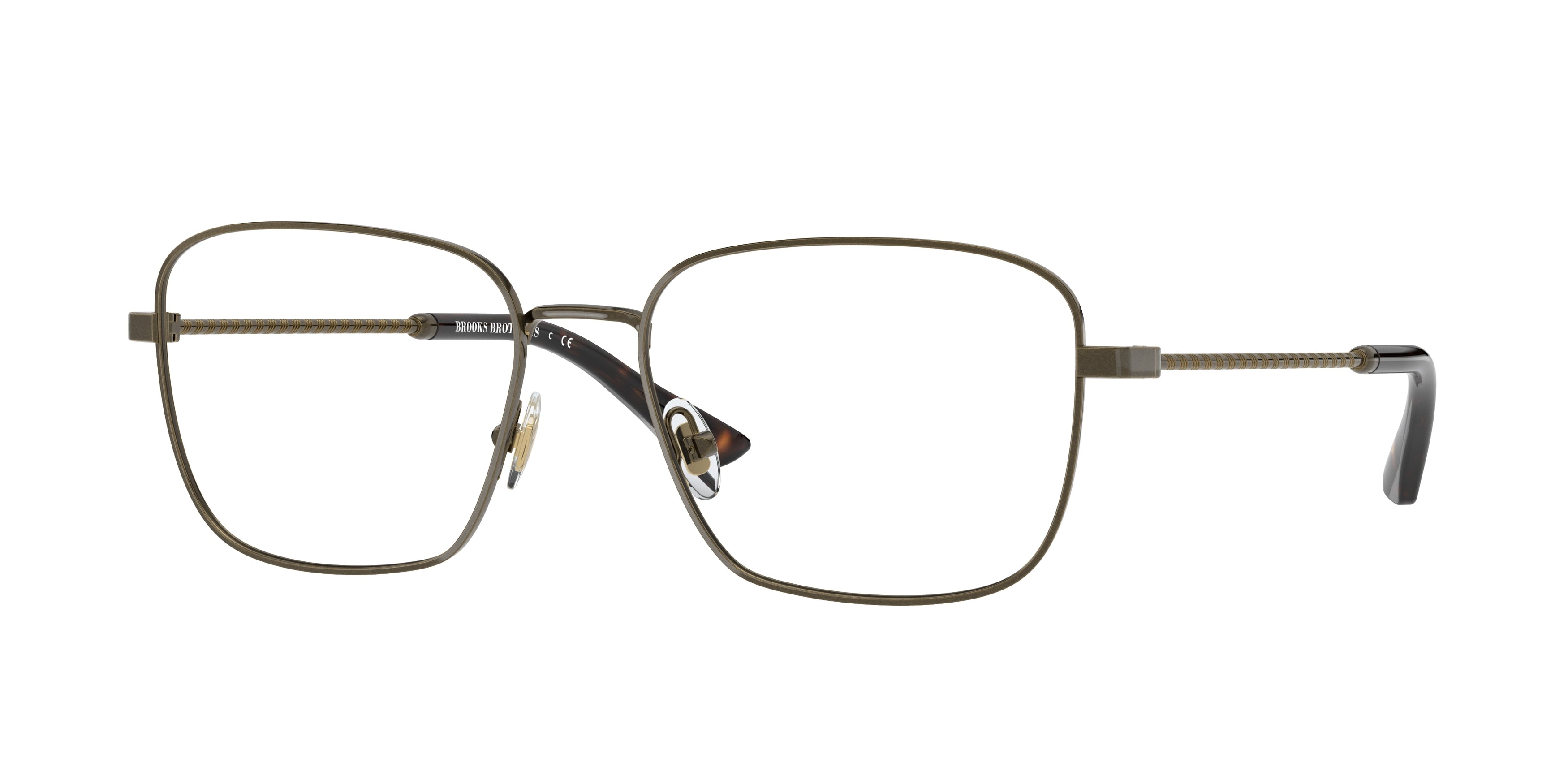 Brooks Brothers BB1094 Rectangle Eyeglasses  1527-Antique Gold 55-145-17 - Color Map Gold