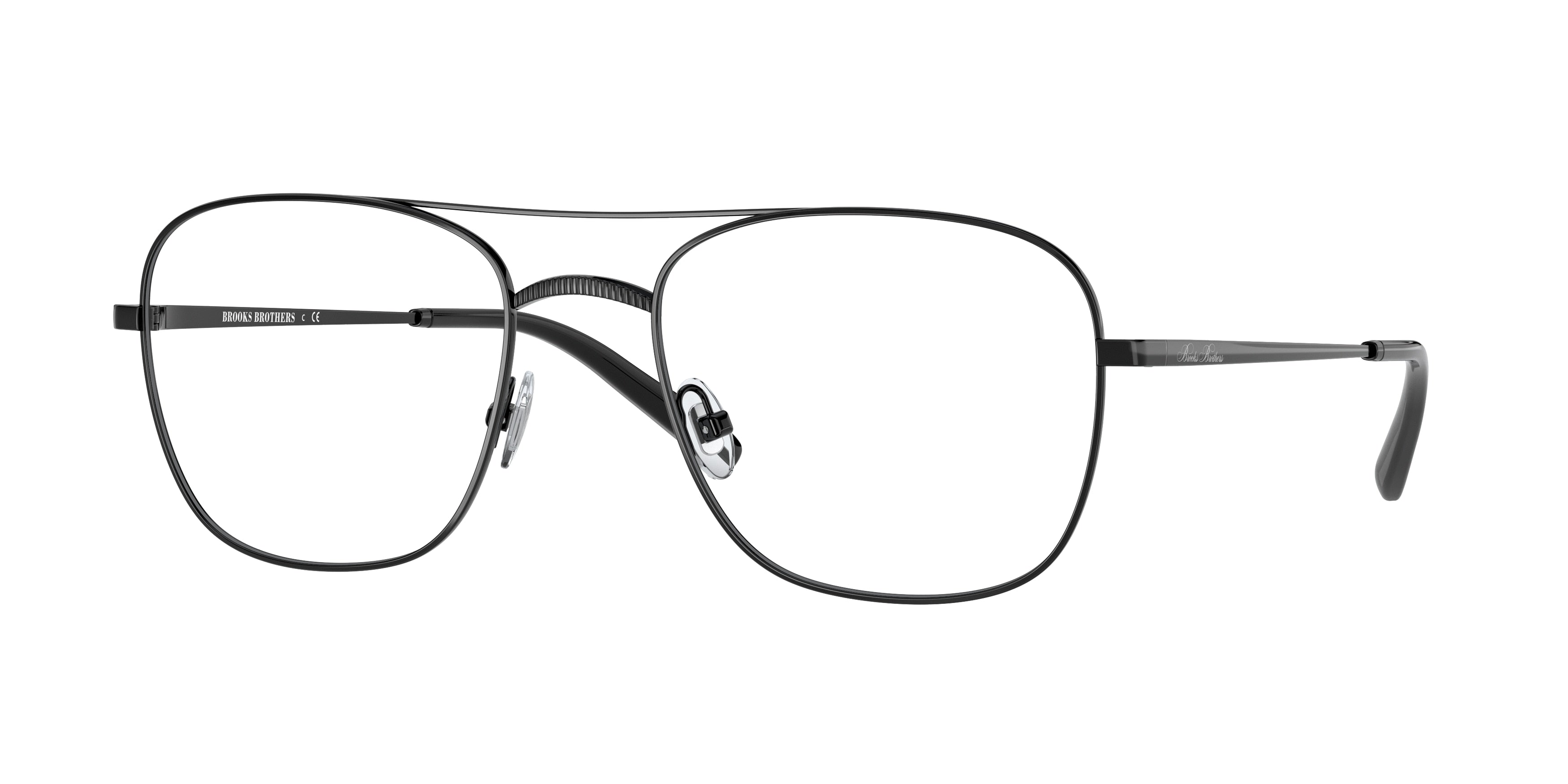 Brooks Brothers BB1095T Pilot Eyeglasses  1220T-Black 56-145-20 - Color Map Black
