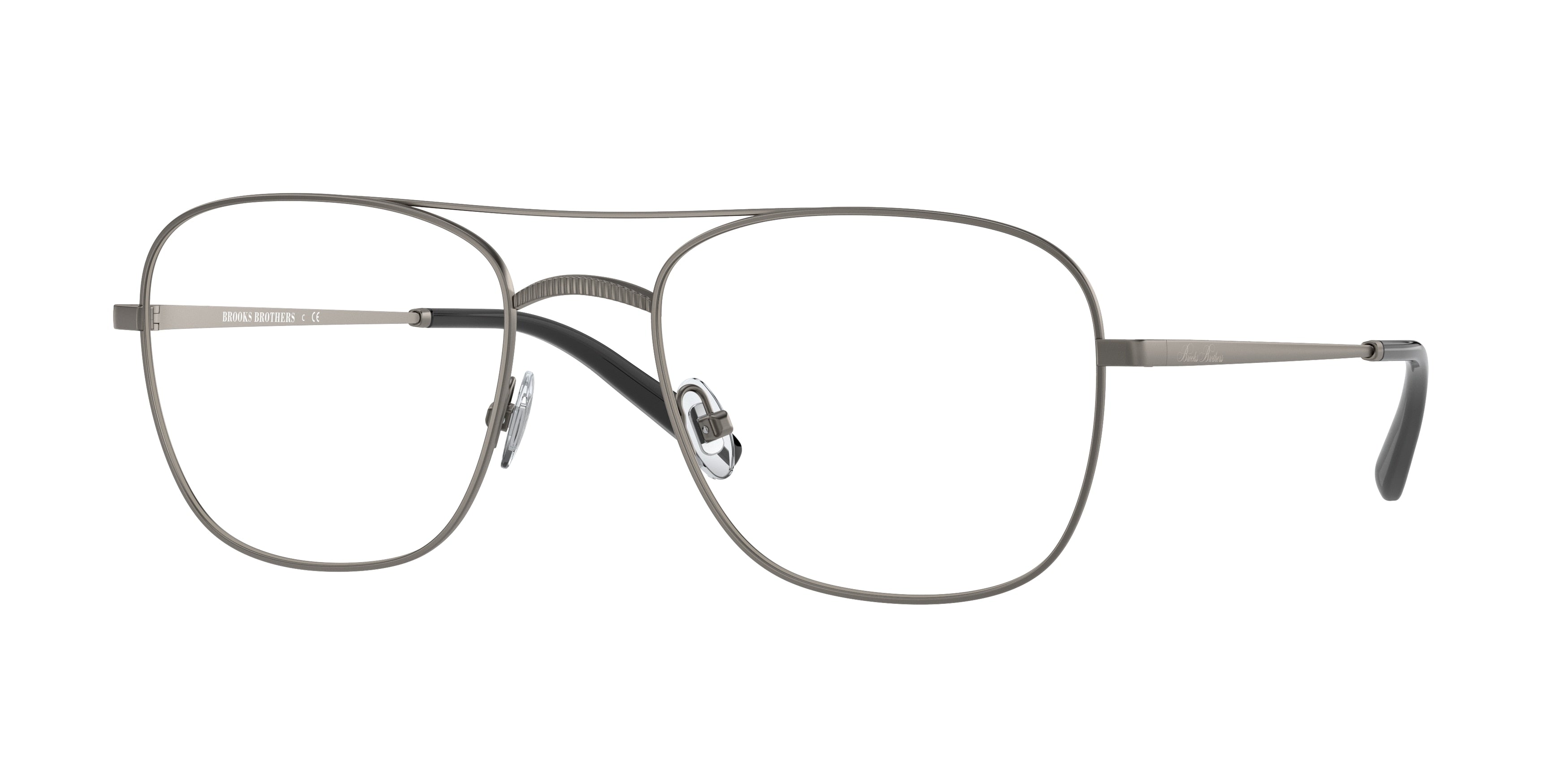 Brooks Brothers BB1095T Pilot Eyeglasses  1509T-Matte Gunmetal 56-145-20 - Color Map Grey