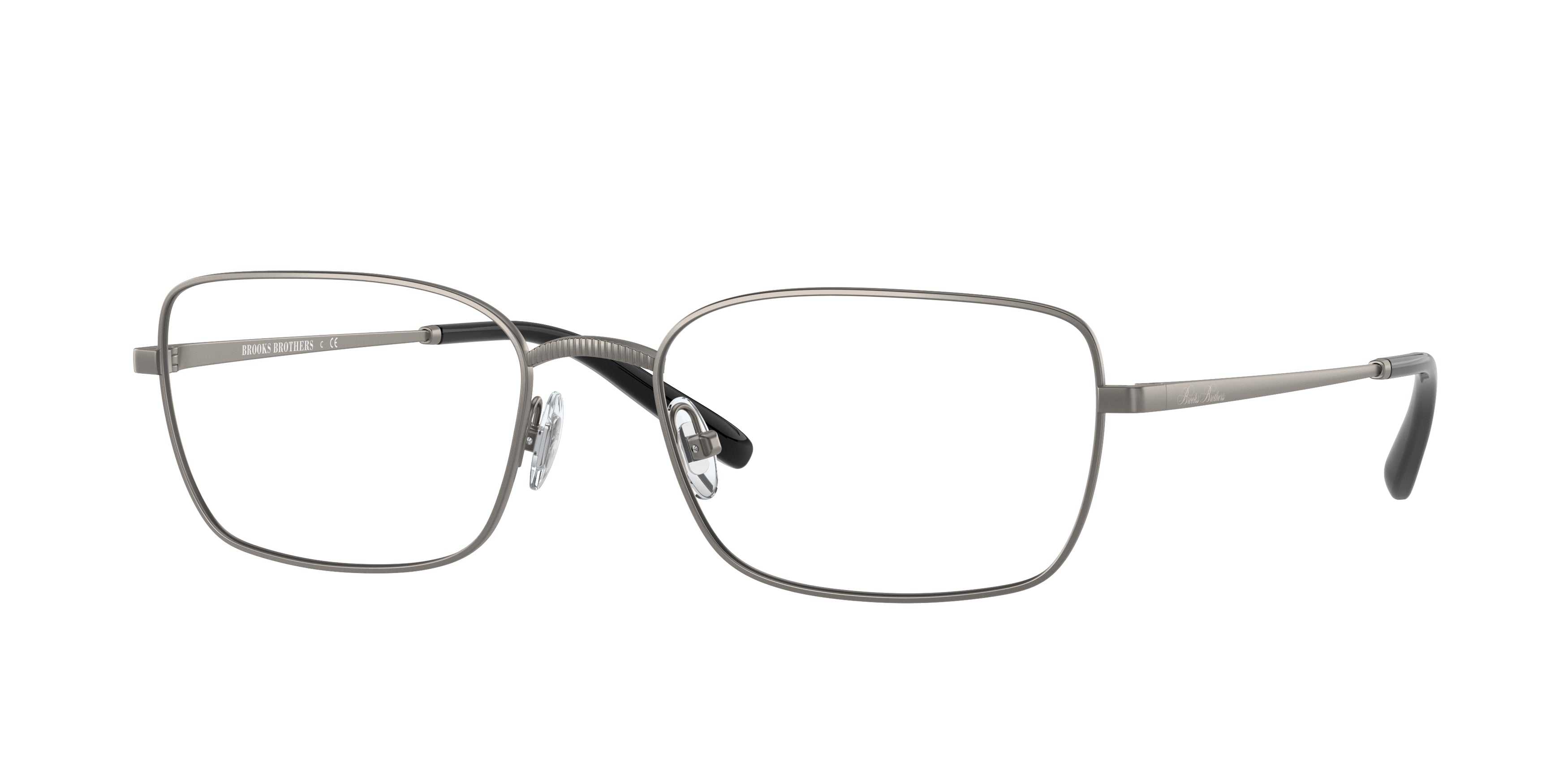 Brooks Brothers BB1096T Rectangle Eyeglasses  1509T-Matte Gunmetal 56-145-18 - Color Map Grey