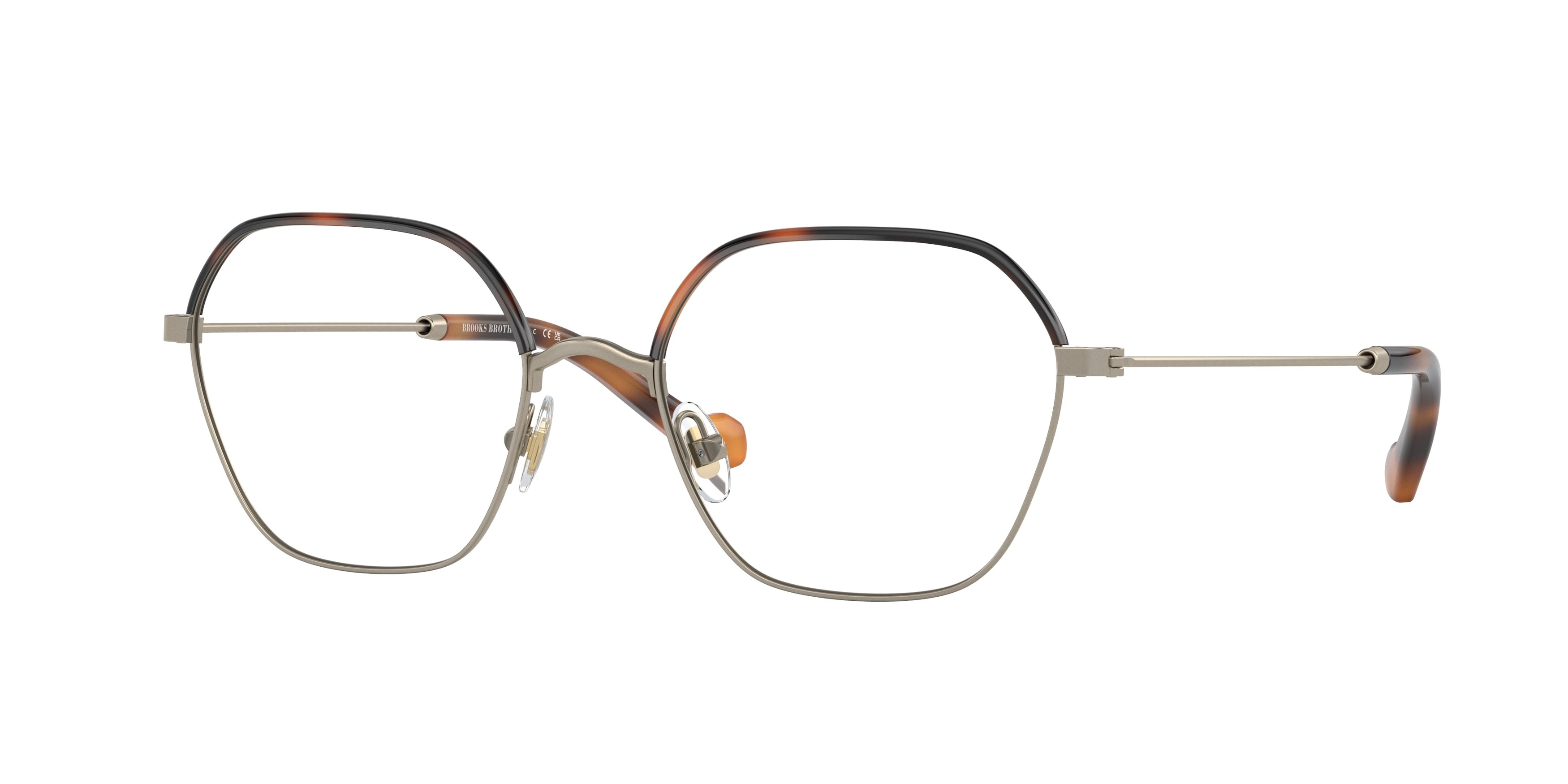 Brooks Brothers BB1099J Irregular Eyeglasses  1027-Matte Light Gold 51-145-18 - Color Map Gold