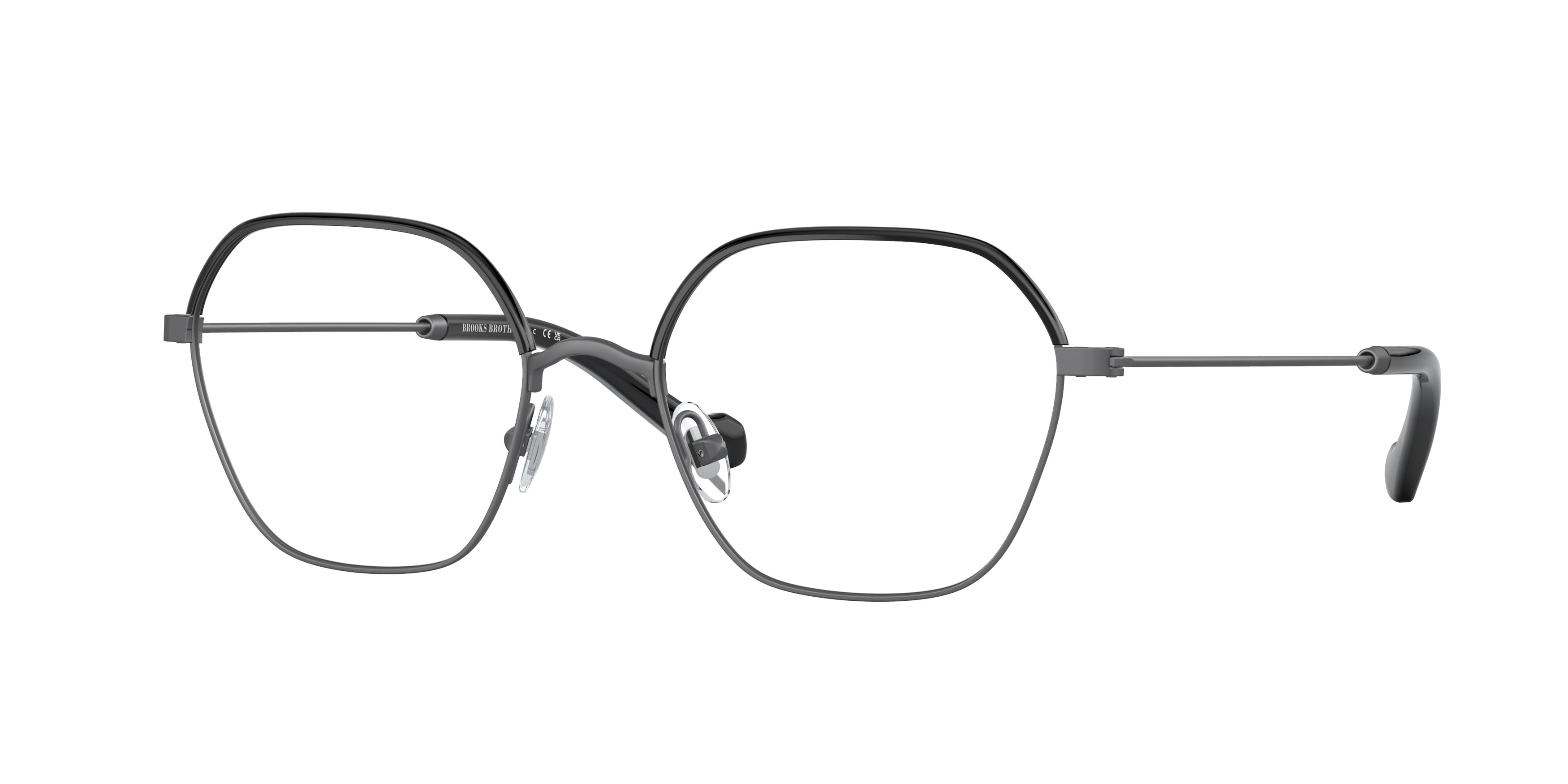 Brooks Brothers BB1099J Irregular Eyeglasses  1035-Matte Gunmetal 51-145-18 - Color Map Grey
