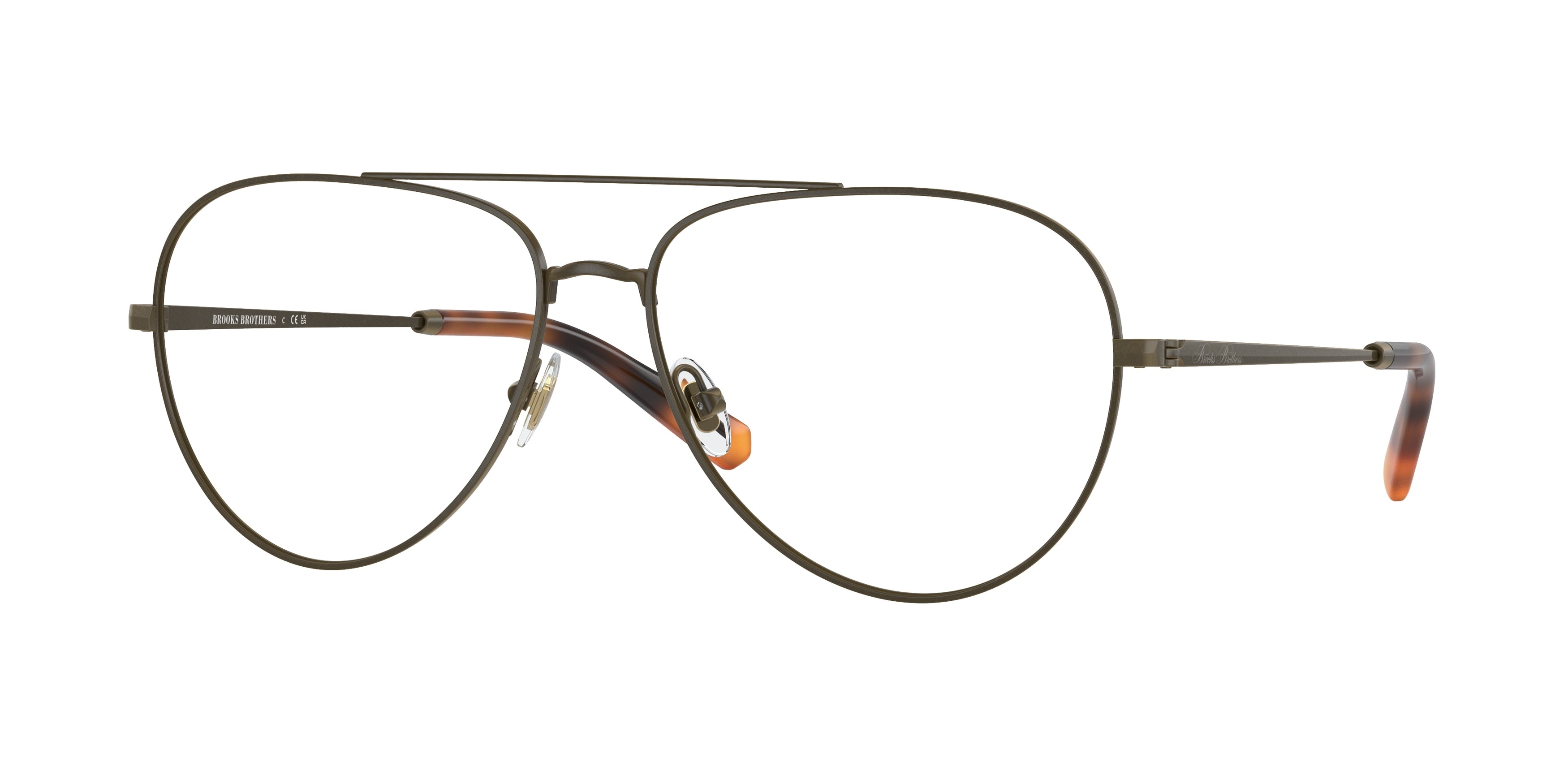 Brooks Brothers BB1106 Pilot Eyeglasses  1038-Antique Gold 59-145-15 - Color Map Gold