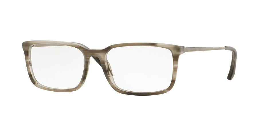 Brooks Brothers BB2030 Rectangle Eyeglasses  6107-MATTE GREY HORN/SILVER 55-16-140 - Color Map grey