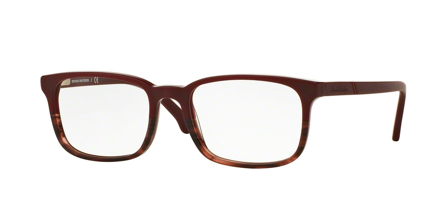 Brooks Brothers BB2031 Rectangle Eyeglasses  6111-BURGUNDY TORT GRADIENT/BRGUNDY 52-18-140 - Color Map bordeaux