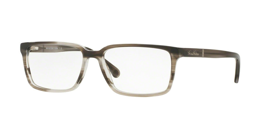 Brooks Brothers BB2032 Rectangle Eyeglasses  6013-BLACK HORN 55-15-140 - Color Map grey