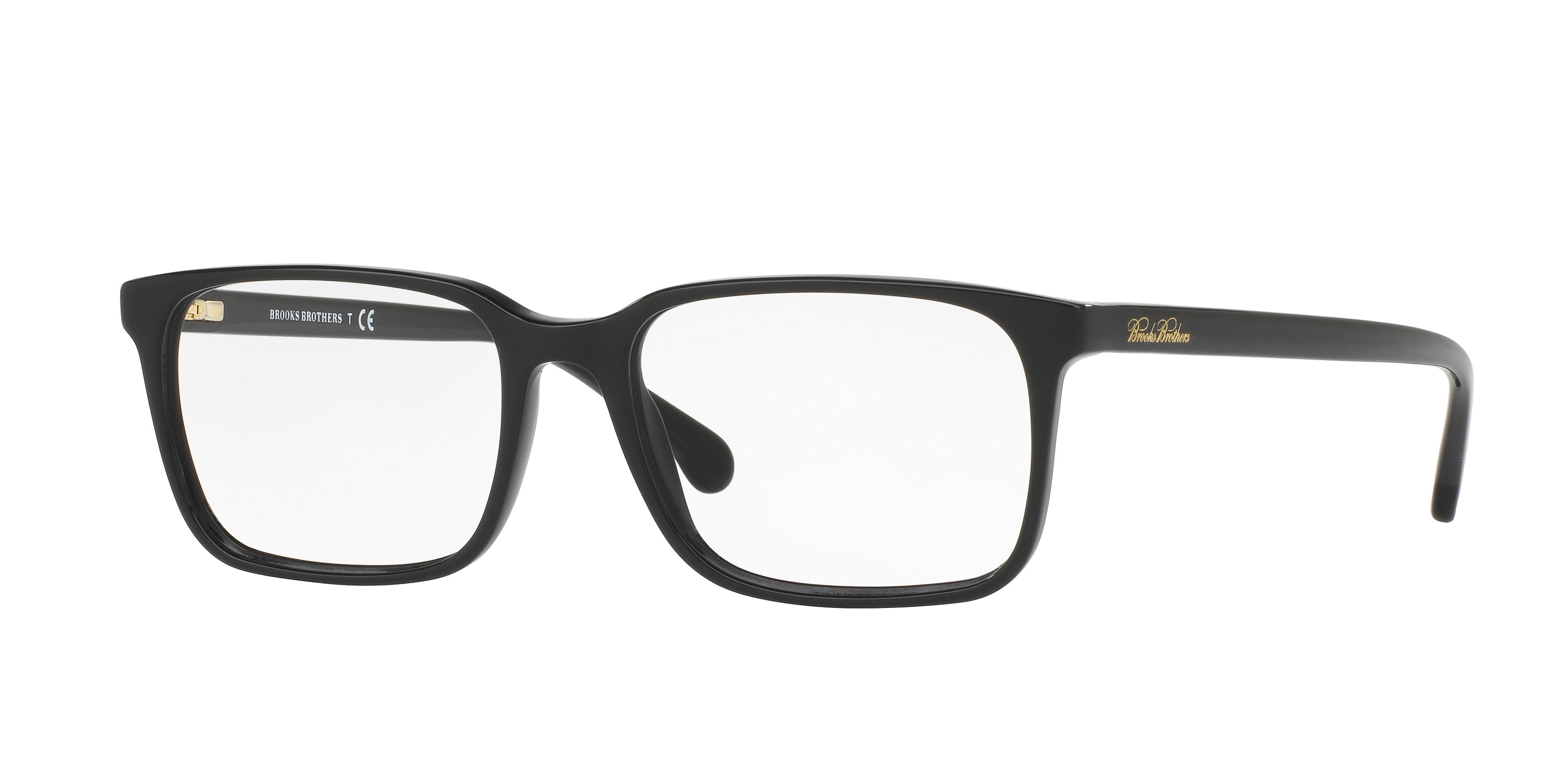 Brooks Brothers BB2033 Rectangle Eyeglasses  6000-Black 56-145-17 - Color Map Black
