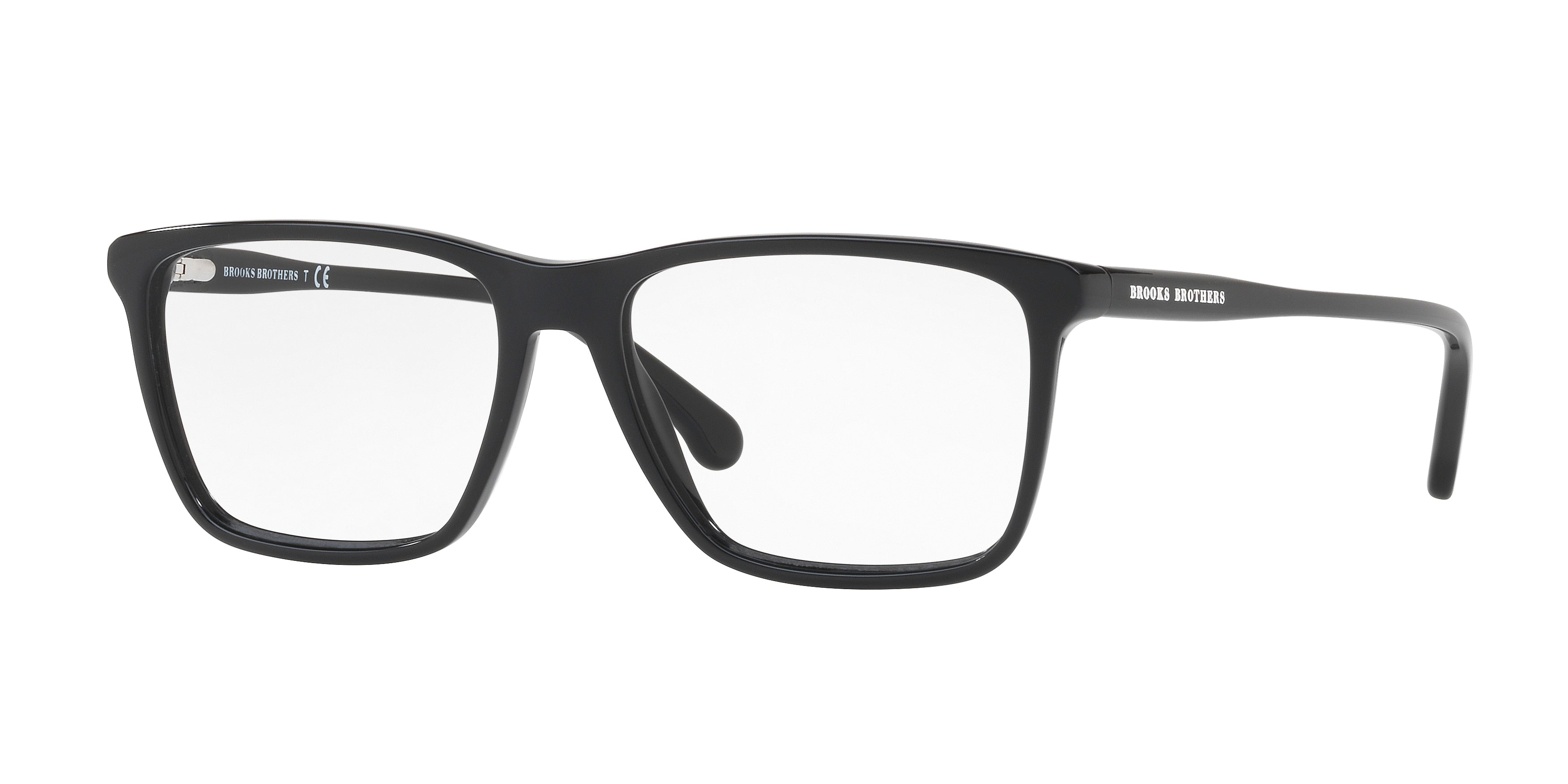 Brooks Brothers BB2037 Square Eyeglasses  6000-Black 57-145-16 - Color Map Black