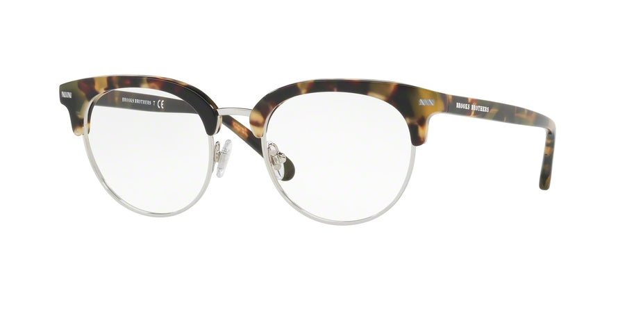 Brooks Brothers BB2039 Round Eyeglasses  6136-RETRO TORTOISE/SILVER 49-19-140 - Color Map silver