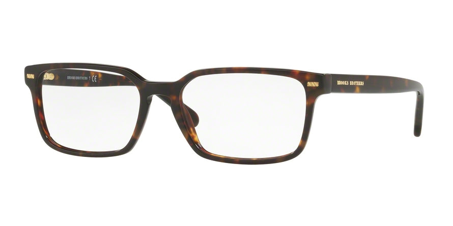 Brooks Brothers BB2040 Rectangle Eyeglasses  6001-DARK TORTOISE 57-17-145 - Color Map havana