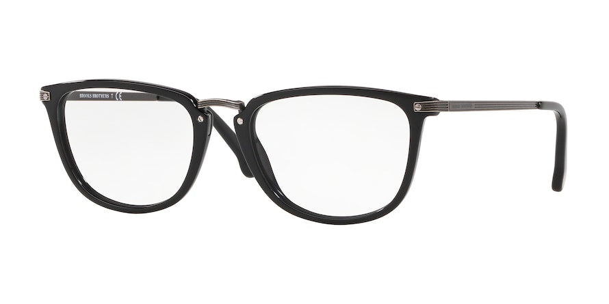 Brooks Brothers BB2042 Rectangle Eyeglasses  6001-BLACK 55-19-145 - Color Map black