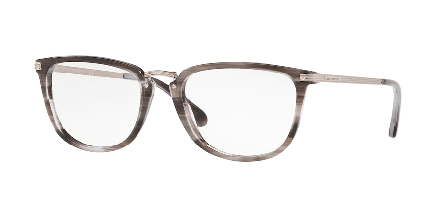 Brooks Brothers BB2042 Rectangle Eyeglasses  6013-GREY TRANSPARENT HORN 55-19-145 - Color Map grey