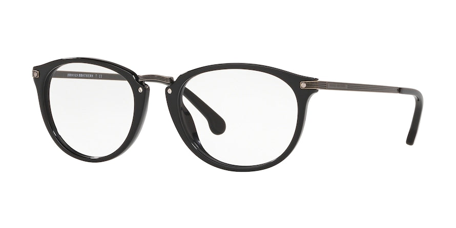 Brooks Brothers BB2043 Round Eyeglasses  6001-BLACK 54-20-145 - Color Map black