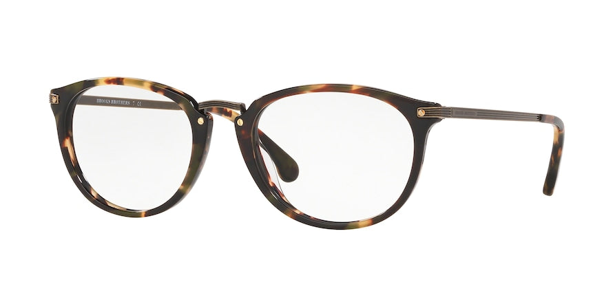 Brooks Brothers BB2043 Round Eyeglasses  6052-GREY TRANSPARENT HORN 52-20-145 - Color Map grey