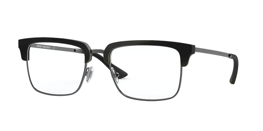 Brooks Brothers BB2045 Square Eyeglasses  6145-MATTE GRAY BLUE  HORN 56-19-150 - Color Map blue