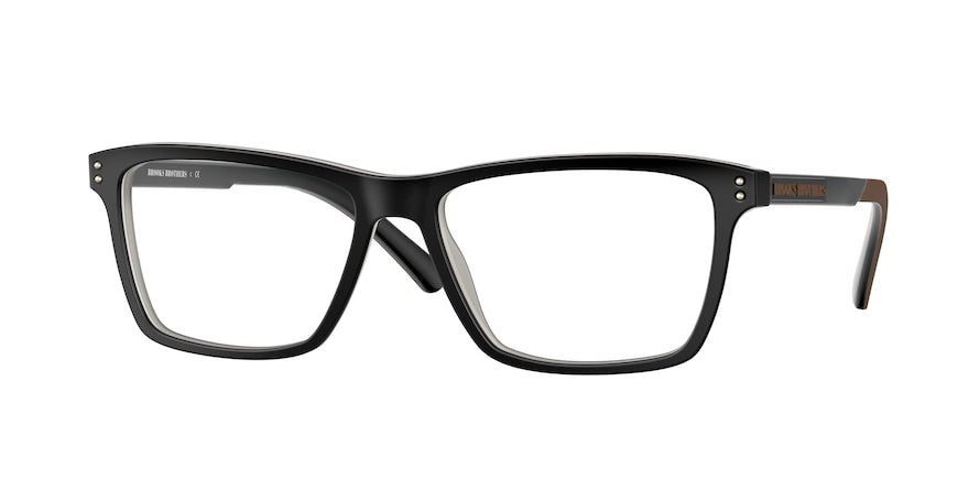 Brooks Brothers BB2048 Rectangle Eyeglasses  6014-BLACK LAMINATE 56-16-145 - Color Map black