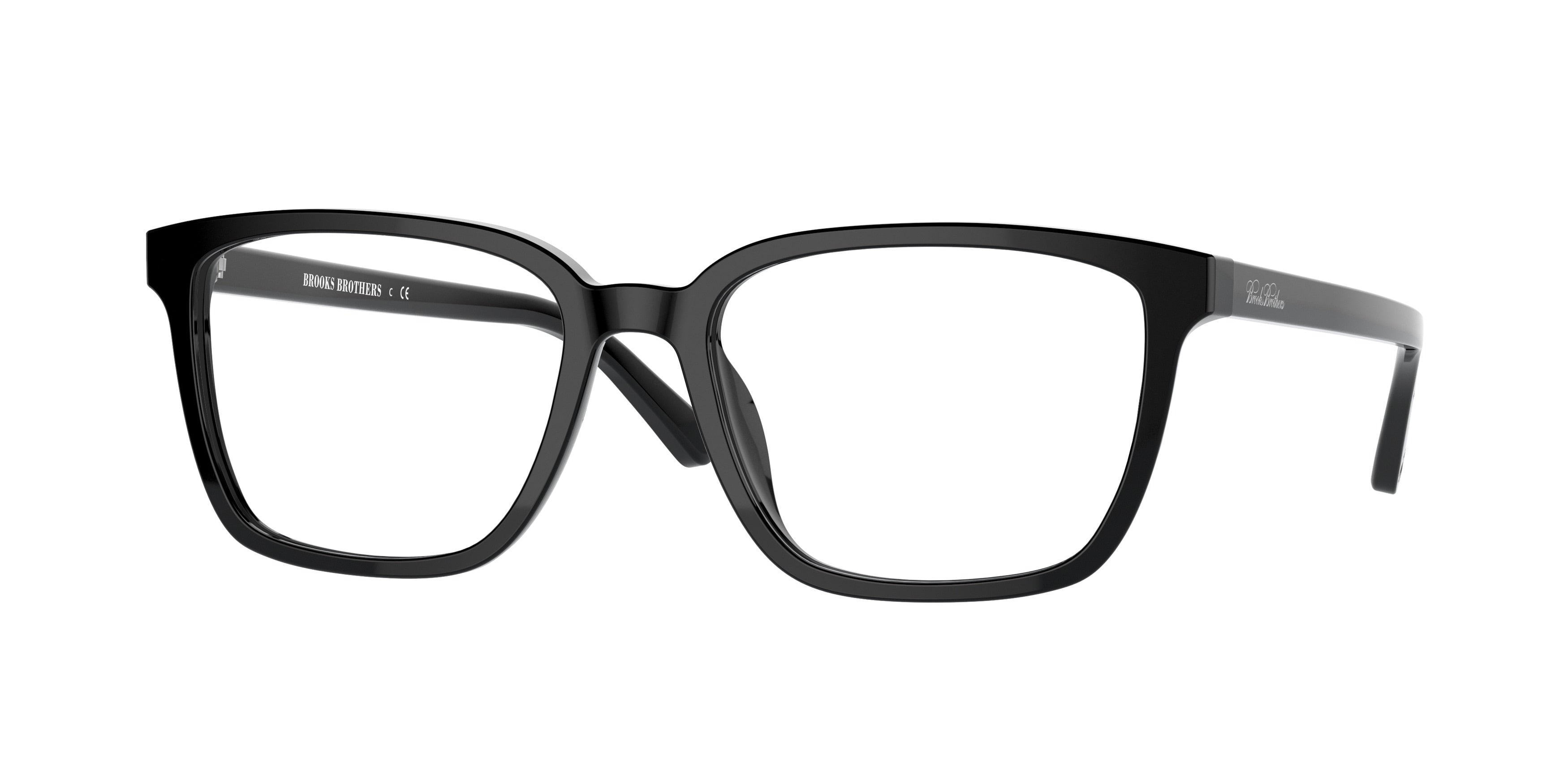 Brooks Brothers BB2052 Pillow Eyeglasses  6000-Solid Shiny Black 55-145-18 - Color Map Black