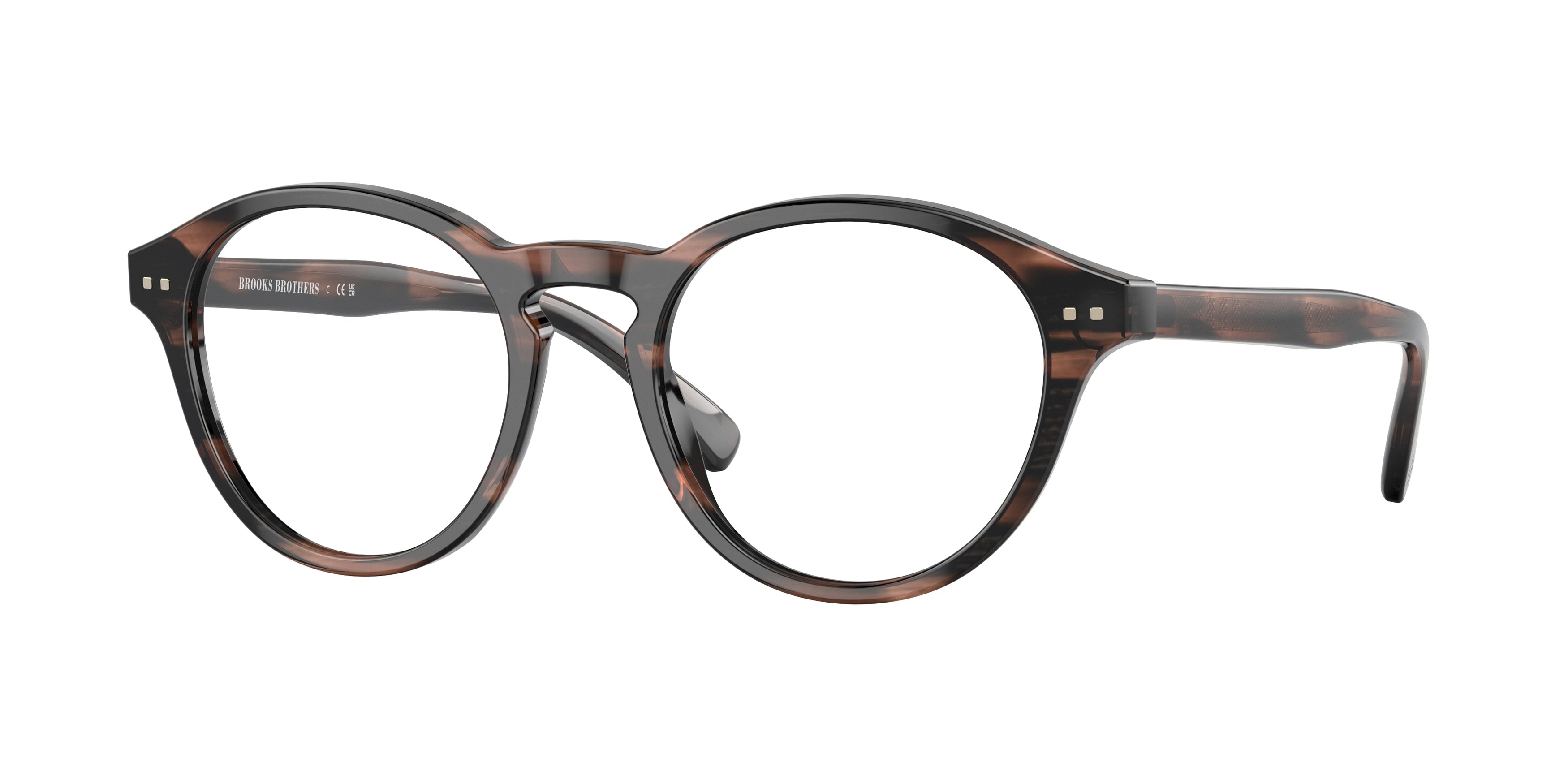 Brooks Brothers BB2056 Phantos Eyeglasses  6154-Transaprent Bordeaux Horn 50-145-19 - Color Map Red