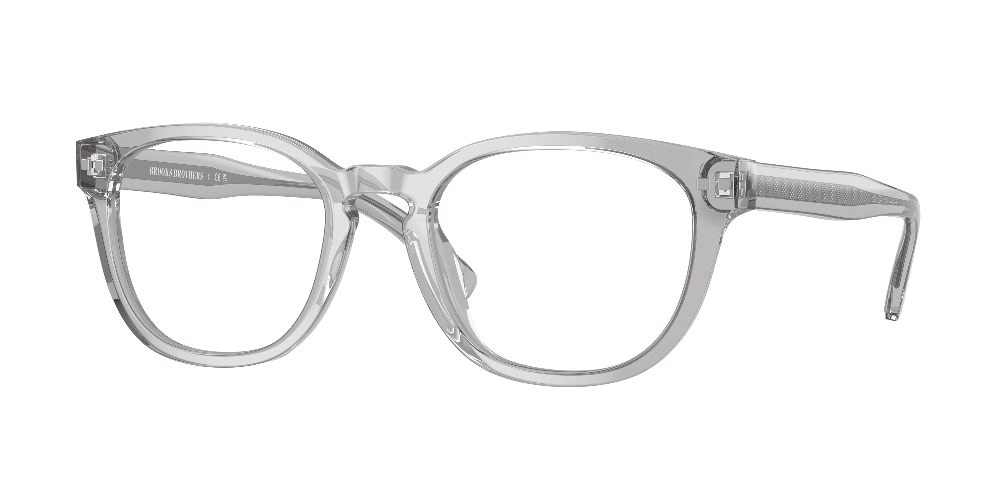 Brooks Brothers BB2057 Phantos Eyeglasses  6074-Transparent Grey 53-145-21 - Color Map Grey